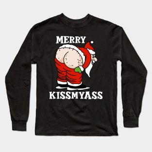 Merry Kissmyass Funny Christmas Long Sleeve T-Shirt